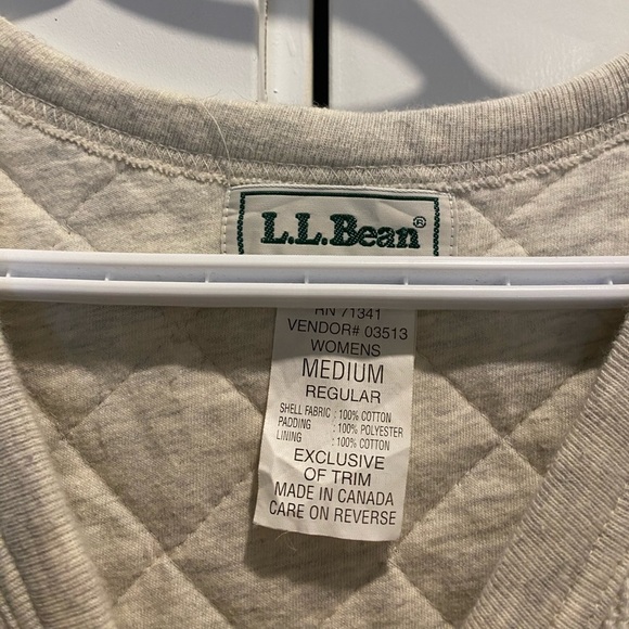 LL bean offwhite vest - Picture 2 of 4